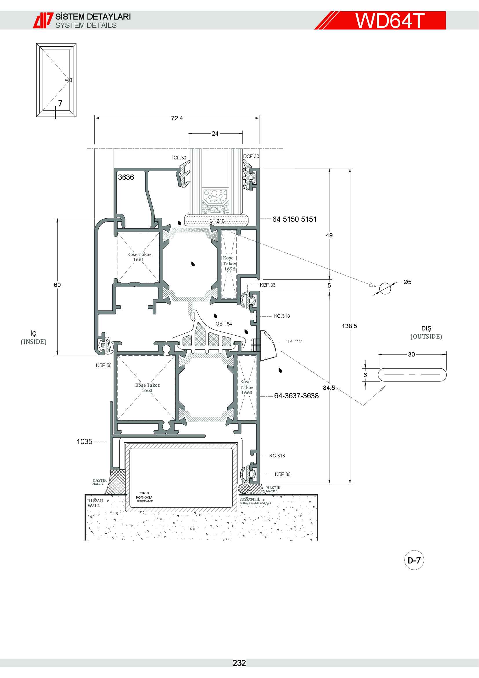 S 64 Yalıtımlı Alüminyum 73